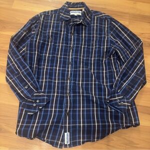 Resistol Outdoors Navy and White Plaid Men's Navy Shirt